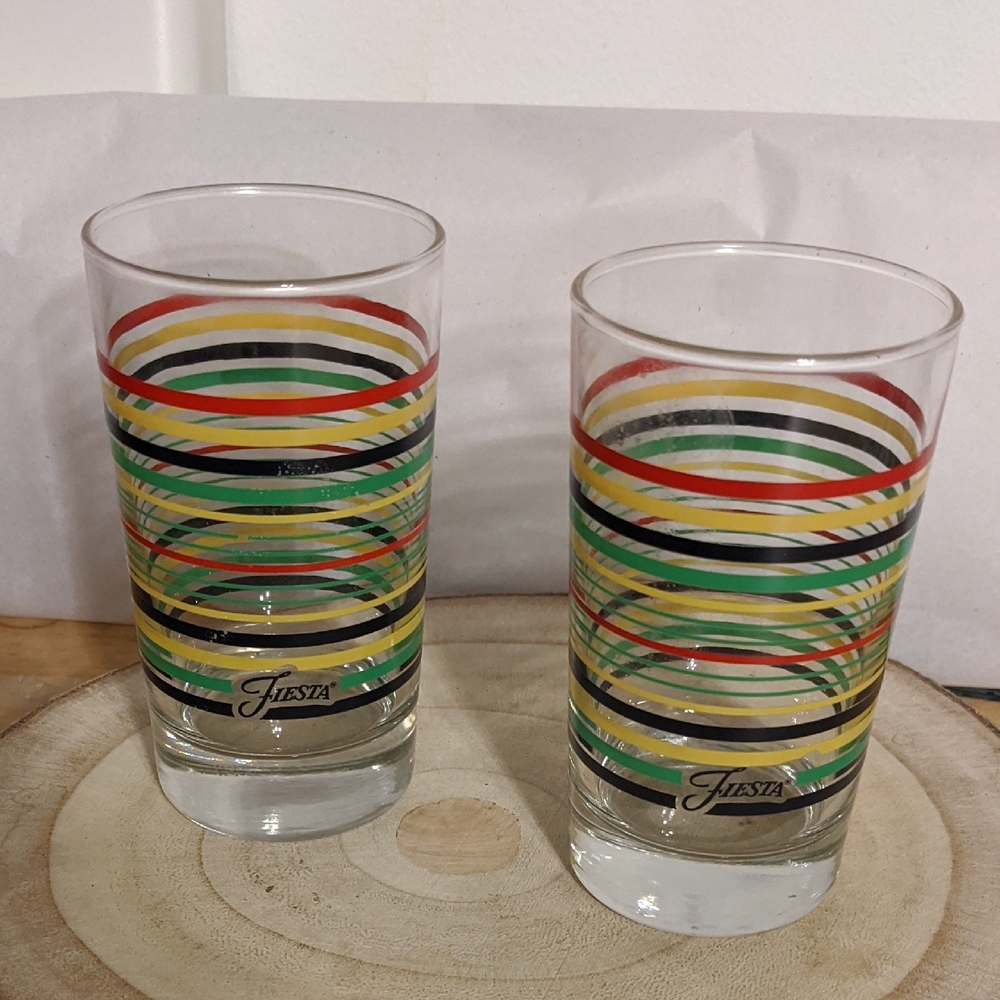 Fiesta Striped Glass Tumblers